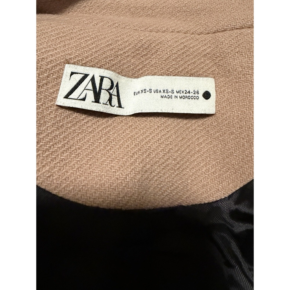 Zara Oversized Brown Wool Short Coat Bat Sleeve Runway City Tik Tok Fall - Picture 8 of 11